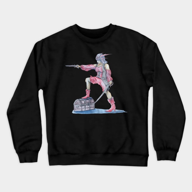 Fantasy pirate Crewneck Sweatshirt by Innominatam Designs